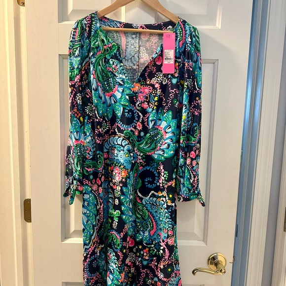 NWT Lilly Pulitzer Cath Dress in Take Me To The Sea, Size Small - Picture 4 of 6
